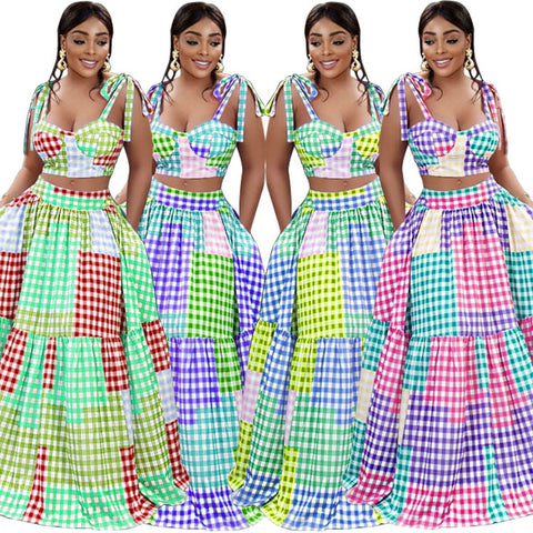 Catch A Break Graffiti Print Maxi 2 Piece Set