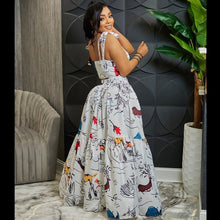 Load image into Gallery viewer, Catch A Break Graffiti Print Maxi 2 Piece Set