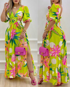 Catch A Break Floral Maxi Dress