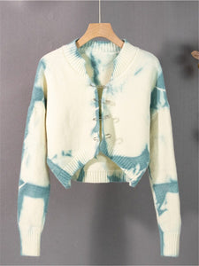 Catch A Break Pin Tie Dye Vintage Cardigan