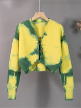 Load image into Gallery viewer, Catch A Break Pin Tie Dye Vintage Cardigan