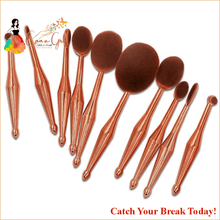 Load image into Gallery viewer, Catch A Break 10 Piece Metallic Gold Brush Set - Accessories