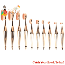 Load image into Gallery viewer, Catch A Break 10 Piece Metallic Gold Brush Set - Accessories