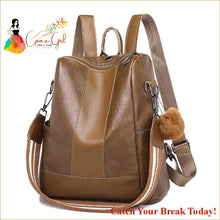 Load image into Gallery viewer, Catch A Break 3-in-1 Anti-theft Leather Backpack - 3-Brown /