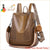 Catch A Break 3-in-1 Anti-theft Leather Backpack - 3-Brown /