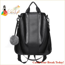 Load image into Gallery viewer, Catch A Break 3-in-1 Anti-theft Leather Backpack - 1-Black /