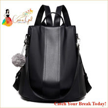 Load image into Gallery viewer, Catch A Break 3-in-1 Anti-theft Leather Backpack - 2-Black /