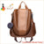 Catch A Break 3-in-1 Anti-theft Leather Backpack - 1-Brown /