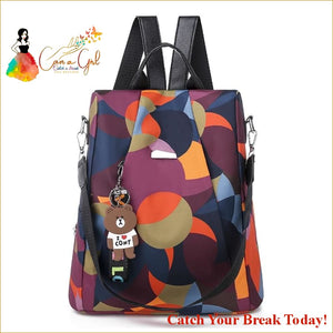 Catch A Break 3-in-1 Anti-theft Leather Backpack - Color / 
