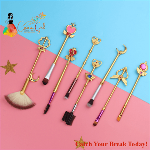 Catch A Break 8 Piece Gold Inspired Brush Set - Accessories