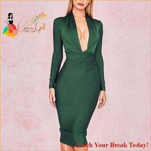 Catch A Break Bandage Dress - green / M - Clothing