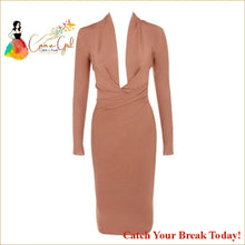 Load image into Gallery viewer, Catch A Break Bandage Dress - Brown / M - Clothing