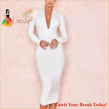 Load image into Gallery viewer, Catch A Break Bandage Dress - white / L - Clothing