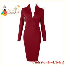 Load image into Gallery viewer, Catch A Break Bandage Dress - Wine red / L - Clothing