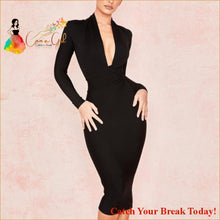 Load image into Gallery viewer, Catch A Break Bandage Dress - Black / L - Clothing