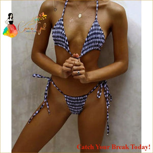 Catch A Break Bandeau Cheeky Bikini Swimwear - swimwear