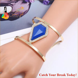 Catch A Break Bangles - Gold blue - jewelry