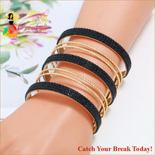 Load image into Gallery viewer, Catch A Break Bangles - Black - jewelry
