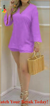 Load image into Gallery viewer, Catch A Break Bell Sleeve Shorts Set - Fuchsia / XL - 