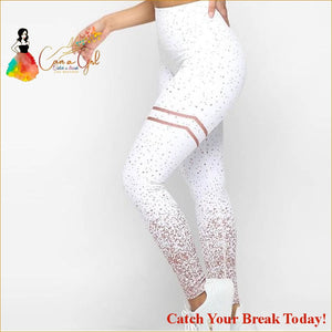 Catch A Break Bubble Butt Women Leggings - White 2 / XL - 