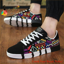 Load image into Gallery viewer, Catch A Break Canvas Men’s Tennis Shoes - black / 9.5 - 