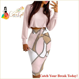 Catch A Break Checker Print Drawstring Skirt - Pink / XXL / 