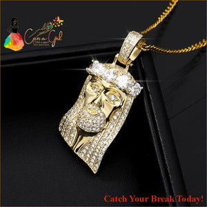 Catch A Break Cleopatra Religious Pendant Necklace - Gold / 