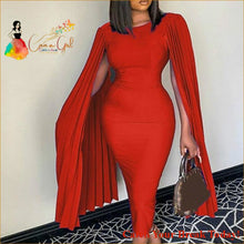 Load image into Gallery viewer, Catch A Break Cloak Bodycon Slim Fit Dress - Red / XXL - 