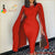 Catch A Break Cloak Bodycon Slim Fit Dress - Red / XXL - 