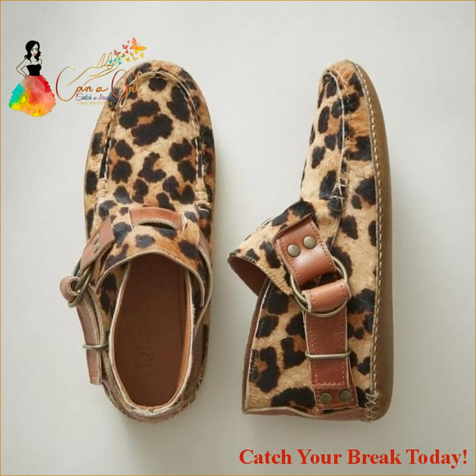Catch A Break Comfortable Ankle Boot - Single leopard grain 
