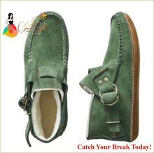 Load image into Gallery viewer, Catch A Break Comfortable Ankle Boot - Large green cotton / 