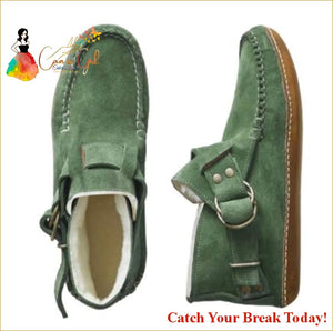 Catch A Break Comfortable Ankle Boot - Large green cotton / 