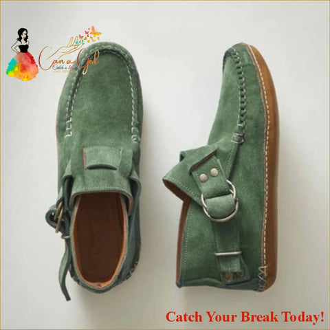 Catch A Break Comfortable Ankle Boot - Green single cotton /