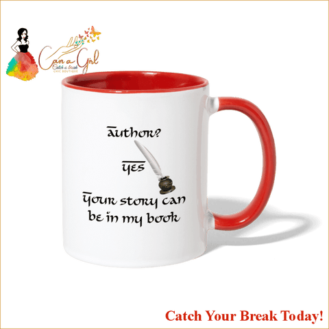 Catch A Break Contrast Coffee Mug - white/red - Contrast 