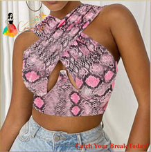 Load image into Gallery viewer, Catch A Break Criss Cross Tank Tops - Clothing