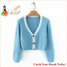 Load image into Gallery viewer, Catch A Break Crop Cardigan - Long sleeve blue / M - 