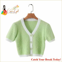 Load image into Gallery viewer, Catch A Break Crop Cardigan - Green / S - Clothing