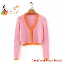 Load image into Gallery viewer, Catch A Break Crop Cardigan - Long sleeve pink / M - 