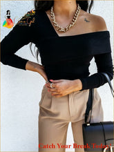 Load image into Gallery viewer, Catch A Break Cross Off Shoulder Blouse - L / Black - Tops &amp;