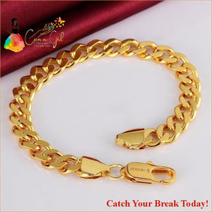 Catch A Break Cuban Gold Chain Link Gold Plated Necklace For