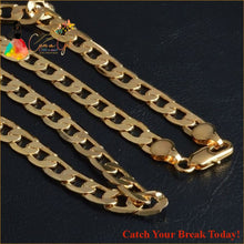 Load image into Gallery viewer, Catch A Break Cuban Gold Chain Link Gold Plated Necklace For
