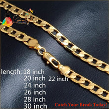 Load image into Gallery viewer, Catch A Break Cuban Gold Chain Link Gold Plated Necklace For