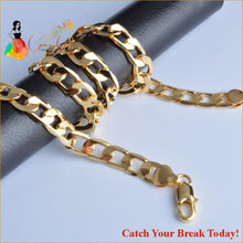 Load image into Gallery viewer, Catch A Break Cuban Gold Chain Link Gold Plated Necklace For