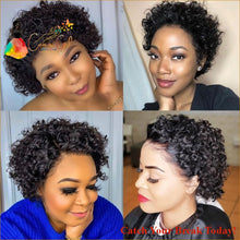Load image into Gallery viewer, Catch A Break Curly Pre-Plucked Human Hair Pixie Wig