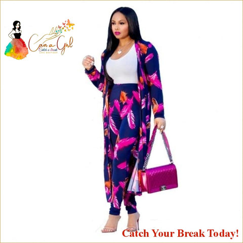 Catch A Break Dashiki Tie Dye 2 Piece Women Set - Navy Blue 