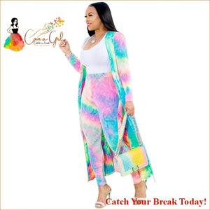 Catch A Break Dashiki Tie Dye 2 Piece Women Set - Clothing