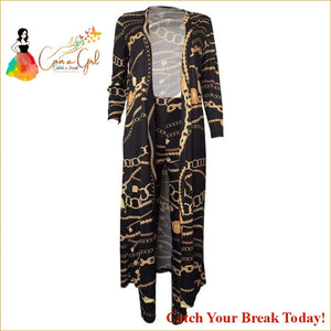 Catch A Break Dashiki Tie Dye 2 Piece Women Set - Black / 