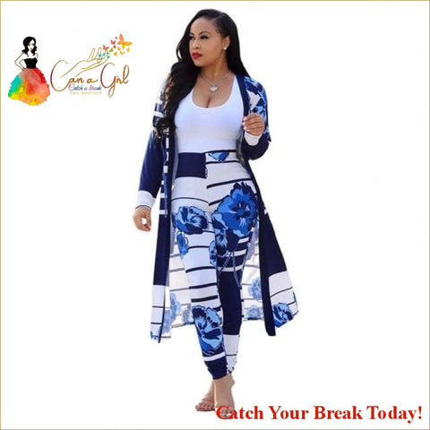 Catch A Break Dashiki Tie Dye 2 Piece Women Set - Blue / S -
