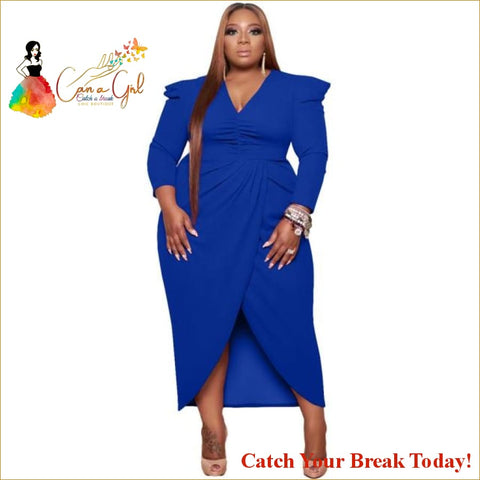 Catch A Break Elegant Party Dress - Blue / XXL - Clothing