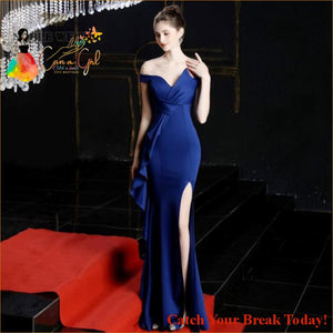 Catch A Break Elegant Prom Dresses - dark blue / 2 - 